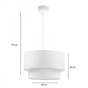pak-202-000168-2 ΦΩΤΙΣΤΙΚΟ ΟΡΟΦΗΣ TACHI PAKOWORLD Ε27 ΥΦΑΣΜΑ ΣΕ ΚΡΕΜ ΑΠΟΧΡΩΣΗ Φ30X20ΕΚ