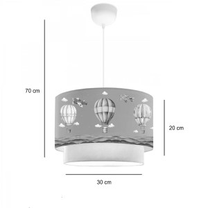 pak-202-000173-2 ΠΑΙΔΙΚΟ ΦΩΤΙΣΤΙΚΟ ΟΡΟΦΗΣ BALON PAKOWORLD ΣΕ ΠΡΑΣΙΙΝΟ-ΚΡΕΜΑ ΑΠΟΧΡΩΣΗ Φ30X20ΕΚ