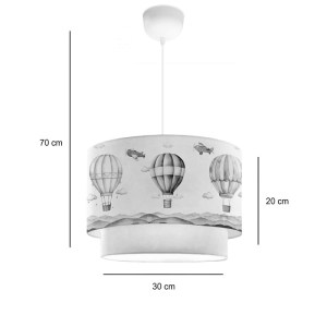 pak-202-000174-1 ΠΑΙΔΙΚΟ ΦΩΤΙΣΤΙΚΟ ΟΡΟΦΗΣ BALON PAKOWORLD ΣΕ ΚΡΕΜΑ ΑΠΟΧΡΩΣΗ Φ30X20ΕΚ