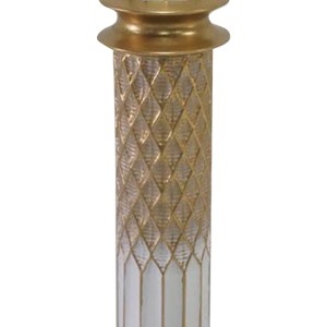 pak-209-000006-2 ΔΙΑΚΟΣΜΗΤΙΚΟ ΒΑΖΟ ΔΑΠΕΔΟΥ SAMMY INART ΜΕΤΑΛΛΟ ΣΕ ΧΡΥΣΗ ΚΑΙ ΛΕΥΚΗ ΑΠΟΧΡΩΣΗ Φ15.2X88.4ΕΚ