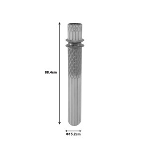 pak-209-000006-4 ΔΙΑΚΟΣΜΗΤΙΚΟ ΒΑΖΟ ΔΑΠΕΔΟΥ SAMMY INART ΜΕΤΑΛΛΟ ΣΕ ΧΡΥΣΗ ΚΑΙ ΛΕΥΚΗ ΑΠΟΧΡΩΣΗ Φ15.2X88.4ΕΚ