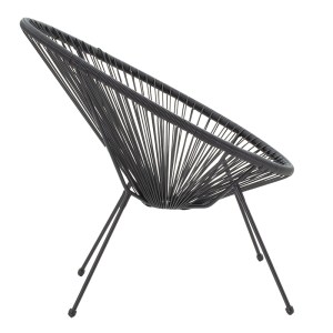 pak-218-000026-2 ΠΟΛΥΘΡΟΝΑ ACAPULCO PAKOWORLD ΜΕΤΑΛΛΟ-PE RATTAN ΣΕ ΜΑΥΡΗ ΑΠΟΧΡΩΣΗ 68.5X74.5X84ΕΚ