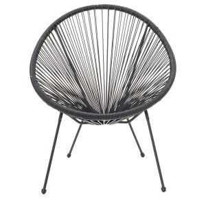 pak-218-000026-3 ΠΟΛΥΘΡΟΝΑ ACAPULCO PAKOWORLD ΜΕΤΑΛΛΟ-PE RATTAN ΣΕ ΜΑΥΡΗ ΑΠΟΧΡΩΣΗ 68.5X74.5X84ΕΚ
