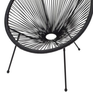 pak-218-000026-4 ΠΟΛΥΘΡΟΝΑ ACAPULCO PAKOWORLD ΜΕΤΑΛΛΟ-PE RATTAN ΣΕ ΜΑΥΡΗ ΑΠΟΧΡΩΣΗ 68.5X74.5X84ΕΚ
