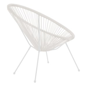 pak-218-000027-1 ΠΟΛΥΘΡΟΝΑ ACAPULCO PAKOWORLD ΜΕΤΑΛΛΟ-PE RATTAN ΣΕ ΛΕΥΚΗ ΑΠΟΧΡΩΣΗ 68.5X74.5X84ΕΚ