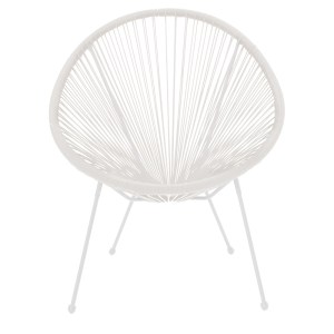 pak-218-000027-3 ΠΟΛΥΘΡΟΝΑ ACAPULCO PAKOWORLD ΜΕΤΑΛΛΟ-PE RATTAN ΣΕ ΛΕΥΚΗ ΑΠΟΧΡΩΣΗ 68.5X74.5X84ΕΚ