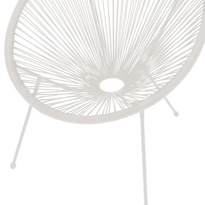 pak-218-000027-4 ΠΟΛΥΘΡΟΝΑ ACAPULCO PAKOWORLD ΜΕΤΑΛΛΟ-PE RATTAN ΣΕ ΛΕΥΚΗ ΑΠΟΧΡΩΣΗ 68.5X74.5X84ΕΚ