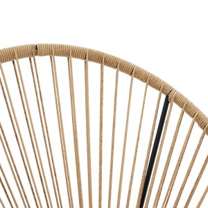 pak-218-000028-5 ΠΟΛΥΘΡΟΝΑ ACAPULCO PAKOWORLD ΜΕΤΑΛΛΟ ΣΕ ΜΑΥΡΗ-PE RATTAN ΣΕ ΦΥΣΙΚΗ ΑΠΟΧΡΩΣΗ 68.5X74.5X84ΕΚ