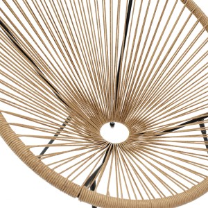 pak-218-000028-6 ΠΟΛΥΘΡΟΝΑ ACAPULCO PAKOWORLD ΜΕΤΑΛΛΟ ΣΕ ΜΑΥΡΗ-PE RATTAN ΣΕ ΦΥΣΙΚΗ ΑΠΟΧΡΩΣΗ 68.5X74.5X84ΕΚ