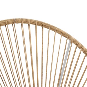 pak-218-000029-4 ΠΟΛΥΘΡΟΝΑ ACAPULCO PAKOWORLD ΜΕΤΑΛΛΟ ΣΕ ΛΕΥΚΗ-PE RATTAN ΣΕ ΦΥΣΙΚΗ ΑΠΟΧΡΩΣΗ 68.5X74.5X84ΕΚ