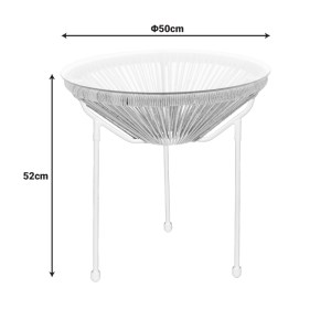 pak-218-000030-1 ΤΡΑΠΕΖΙ ACAPULCO PAKOWORLD ΜΕΤΑΛΛΟ-PE RATTAN ΣΕ ΜΑΥΡΗ ΑΠΟΧΡΩΣΗ Φ50X52ΕΚ