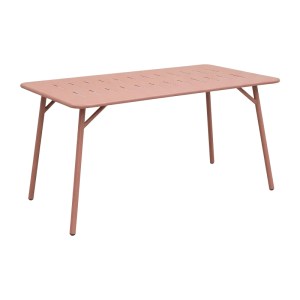 pak-218-000051 ΤΡΑΠΕΖΙ MORAJA PAKOWORLD TERRACOTTA ΜΕΤΑΛΛΟ 140X80X72ΕΚ