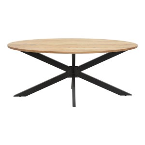 pak-223-000029-1 ΤΡΑΠΕΖΙ BONRE PAKOWORLD ΦΥΣΙΚΟ ΜΑΣΙΦ ΞΥΛΟ ΑΚΑΚΙΑΣ-ΠΟΔΙ ΜΑΥΡΟ ΜΕΤΑΛΛΟ 175X96X76ΕΚ.