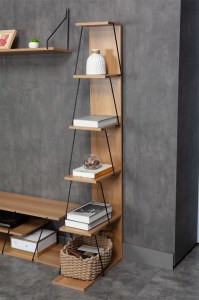 pak-225-000026-1 ΒΙΒΛΙΟΘΗΚΗ MINI TARS PAKOWORLD SONOMA-ΜΑΥΡΟ 50X22X150ΕΚ