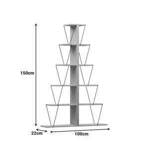 pak-225-000042-4 ΒΙΒΛΙΟΘΗΚΗ MINI TARS PAKOWORLD ΛΕΥΚΟ 100X22X150ΕΚ