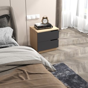 pak-225-000081-2 ΚΟΜΟΔΙΝΟ VERENA PAKOWORLD ΣΕ ΦΥΣΙΚΗ-ΑΝΘΡΑΚΙ ΑΠΟΧΡΩΣΗ 48X40X48ΕΚ