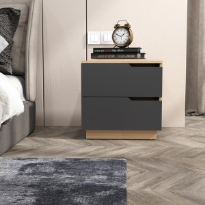 pak-225-000081-3 ΚΟΜΟΔΙΝΟ VERENA PAKOWORLD ΣΕ ΦΥΣΙΚΗ-ΑΝΘΡΑΚΙ ΑΠΟΧΡΩΣΗ 48X40X48ΕΚ