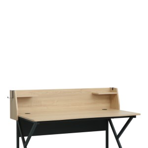 pak-225-000088-1 ΓΡΑΦΕΙΟ ΕΡΓΑΣΙΑΣ SPACO PAKOWORLD ΣΕ ΦΥΣΙΚΗ ΑΠΟΧΡΩΣΗ - ΜΑΥΡΑ ΜΕΤΑΛΛΙΚΑ ΠΟΔΙΑ 123X61.5X100.5ΕΚ