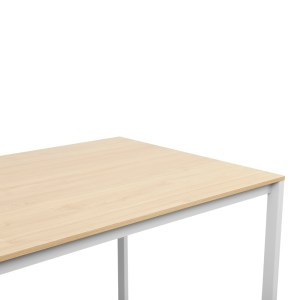 pak-225-000090-3 ΤΡΑΠΕΖΙ FARAGIO PAKOWORLD ΣΕ ΦΥΣΙΚΗ ΑΠΟΧΡΩΣΗ-ΛΕΥΚΑ ΜΕΤΑΛΛΙΚΑ ΠΟΔΙΑ 120X75X75ΕΚ