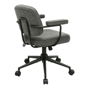 pak-225-000093-2 ΚΑΡΕΚΛΑ ΓΡΑΦΕΙΟΥ LEBERTA PAKOWORLD ΑΝΘΡΑΚΙ ΥΦΑΣΜΑ 64X63,5X86-96ΕΚ
