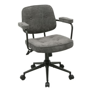 pak-225-000093 ΚΑΡΕΚΛΑ ΓΡΑΦΕΙΟΥ LEBERTA PAKOWORLD ΑΝΘΡΑΚΙ ΥΦΑΣΜΑ 64X63,5X86-96ΕΚ