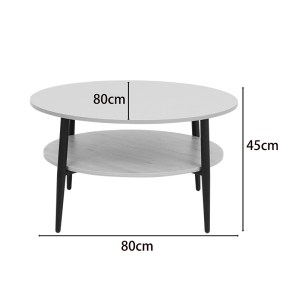 pak-225-000102-3 ΤΡΑΠΕΖΙ ΣΑΛΟΝΙΟΥ KODY PAKOWORLD CAPPUCCINO ΜΕ ΜΑΥΡΟ ΜΕΤΑΛΛΟ Φ80X45ΕΚ