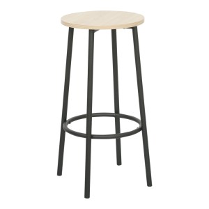 pak-225-000103-2 ΣΕΤ ΤΡΑΠΕΖΙ ΜΠΑΡ ARZO PAKOWORLD 5ΤΕΜ ΣΕ ΦΥΣΙΚΗ ΑΠΟΧΡΩΣΗ ΜΕ ΜΑΥΡΟ ΜΕΤΑΛΛΟ 100X60X86ΕΚ