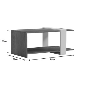 pak-230-000048-6 ΤΡΑΠΕΖΙ ΣΑΛΟΝΙΟΥ MASASI PAKOWORLD ΣΕ SONOMA-ΓΚΡΙ CEMENT ΑΠΟΧΡΩΣΗ 80X50X35ΕΚ