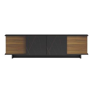 pak-230-000071-4 ΕΠΙΠΛΟ ΤΗΛΕΟΡΑΣΗΣ ZAFORE PAKOWORLD ΚΑΡΥΔΙ - ΜΑΥΡΟ ΜΑΡΜΑΡΟΥ 180X33X50ΕΚ