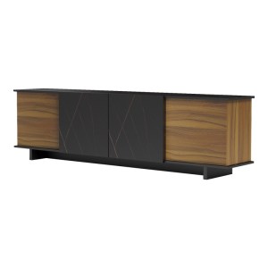 pak-230-000071-5 ΕΠΙΠΛΟ ΤΗΛΕΟΡΑΣΗΣ ZAFORE PAKOWORLD ΚΑΡΥΔΙ - ΜΑΥΡΟ ΜΑΡΜΑΡΟΥ 180X33X50ΕΚ