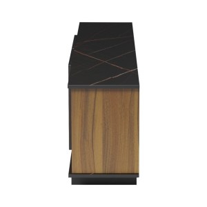 pak-230-000071-6 ΕΠΙΠΛΟ ΤΗΛΕΟΡΑΣΗΣ ZAFORE PAKOWORLD ΚΑΡΥΔΙ - ΜΑΥΡΟ ΜΑΡΜΑΡΟΥ 180X33X50ΕΚ