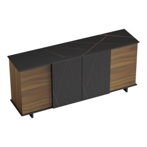 pak-230-000073-3 ΜΠΟΥΦΕΣ ZAFORE PAKOWORLD ΚΑΡΥΔΙ- ΜΑΥΡΟ ΜΑΡΜΑΡΟΥ 180X45X80ΕΚ