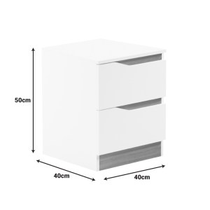 pak-230-000084-4 ΚΟΜΟΔΙΝΟ VERENA PAKOWORLD ΣΕ ΛΕΥΚΗ-SONOMA ΑΠΟΧΡΩΣΗ 40X40X50ΕΚ