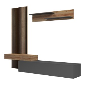 pak-230-000090-3 ΣΥΝΘΕΤΟ ΣΑΛΟΝΙΟΥ LITENDE PAKOWORLD ΣΕ ΑΝΘΡΑΚΙ-OAK ΑΠΟΧΡΩΣΗ 249.4X42.2X199.5ΕΚ