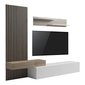 pak-230-000091 ΣΥΝΘΕΤΟ ΣΑΛΟΝΙΟΥ LITENDE PAKOWORLD ΣΕ ΛΕΥΚΗ-SONOMA ΑΠΟΧΡΩΣΗ 249.4X42.2X199.5ΕΚ