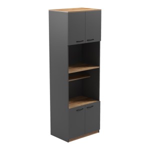 pak-230-000097 ΝΤΟΥΛΑΠΑ ΚΟΥΖΙΝΑΣ ROWAN PAKOWORLD ΣΕ ΑΝΘΡΑΚΙ-OAK ΑΠΟΧΡΩΣΗ 60X42X182ΕΚ