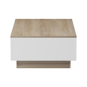 pak-230-000110-6 ΤΡΑΠΕΖΙ ΣΑΛΟΝΙΟΥ WINEY PAKOWORLD ΣΕ SONOMA-ΛΕΥΚΗ ΑΠΟΧΡΩΣΗ 90X60X31.5ΕΚ