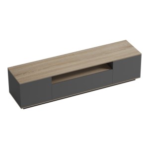 pak-230-000113-5 ΕΠΙΠΛΟ ΤΗΛΕΟΡΑΣΗΣ WINEY PAKOWORLD ΣΕ SONOMA-ΑΝΘΡΑΚΙ ΑΠΟΧΡΩΣΗ 180X44.5X44.5ΕΚ