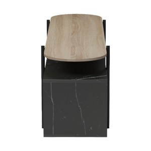 pak-230-000129-6 ΕΠΙΠΛΟ ΤΗΛΕΟΡΑΣΗΣ MEDOUSA PAKOWORLD SONOMA - ΜΑΥΡΗ ΟΨΗ ΜΑΡΜΑΡΟΥ 160X35.5X50ΕΚ