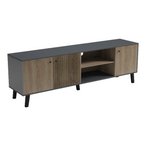 pak-230-000131-4 ΕΠΙΠΛΟ ΤΗΛΕΟΡΑΣΗΣ TUSCANY PAKOWORLD SONOMA-ΑΝΘΡΑΚΙ 180X41X51ΕΚ