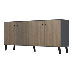 pak-230-000133-3 ΜΠΟΥΦΕΣ TUSCANY PAKOWORLD SONOMA-ΑΝΘΡΑΚΙ 180X40X78.6ΕΚ