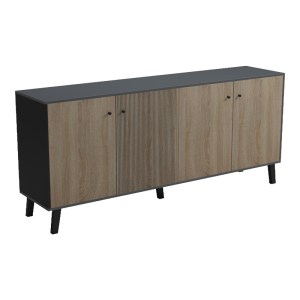 pak-230-000133-4 ΜΠΟΥΦΕΣ TUSCANY PAKOWORLD SONOMA-ΑΝΘΡΑΚΙ 180X40X78.6ΕΚ
