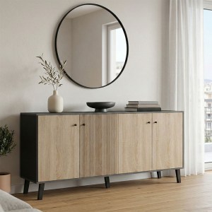 pak-230-000133 ΜΠΟΥΦΕΣ TUSCANY PAKOWORLD SONOMA-ΑΝΘΡΑΚΙ 180X40X78.6ΕΚ