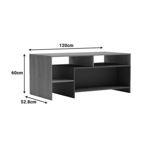 pak-230-000142-6 ΤΡΑΠΕΖΙ ΣΑΛΟΝΙΟΥ CONSA PAKOWORLD SONOMA - ΑΝΘΡΑΚΙ 120X60X52.8ΕΚ