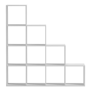 pak-230-000148-1 ΒΙΒΛΙΟΘΗΚΗ SCALA PAKOWORLD ΛΕΥΚΟ 129.5X29X129.5ΕΚ