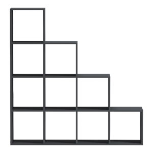 pak-230-000149-1 ΒΙΒΛΙΟΘΗΚΗ SCALA PAKOWORLD ΑΝΘΡΑΚΙ 129.5X29X129.5ΕΚ