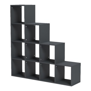 pak-230-000149-2 ΒΙΒΛΙΟΘΗΚΗ SCALA PAKOWORLD ΑΝΘΡΑΚΙ 129.5X29X129.5ΕΚ