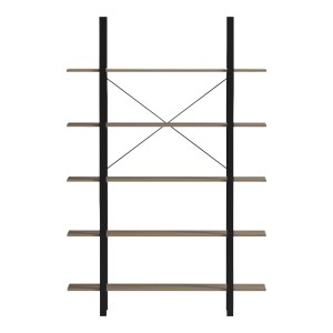 pak-230-000150-1 ΒΙΒΛΙΟΘΗΚΗ-ΡΑΦΙΕΡΑ LOFTIE PAKOWORLD SONOMA-ΜΑΥΡΟ ΜΕΤΑΛΛΟ 126X28X165ΕΚ