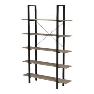 pak-230-000150-2 ΒΙΒΛΙΟΘΗΚΗ-ΡΑΦΙΕΡΑ LOFTIE PAKOWORLD SONOMA-ΜΑΥΡΟ ΜΕΤΑΛΛΟ 126X28X165ΕΚ