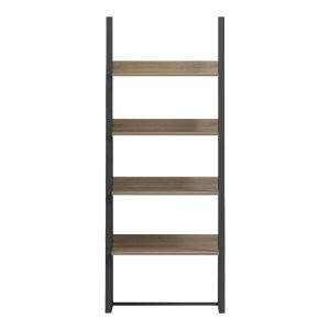 pak-230-000156-1 ΒΙΒΛΙΟΘΗΚΗ-ΡΑΦΙΕΡΑ ALFA PAKOWORLD SONOMA-ΜΑΥΡΟ ΜΕΤΑΛΛΟ 75X36X185ΕΚ